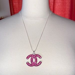 Fabulously Fitted| Amethyst Rhinestone Chain Statement Necklace